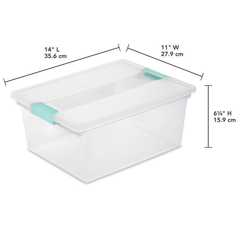 Sterilite 2.4 cu ft Assorted Clip Storage Box 6.25 in. H X 11 in. W X 14 in. D Stackable