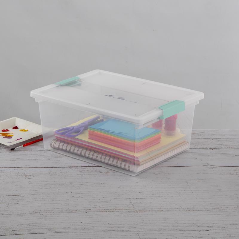 Sterilite 2.4 cu ft Assorted Clip Storage Box 6.25 in. H X 11 in. W X 14 in. D Stackable