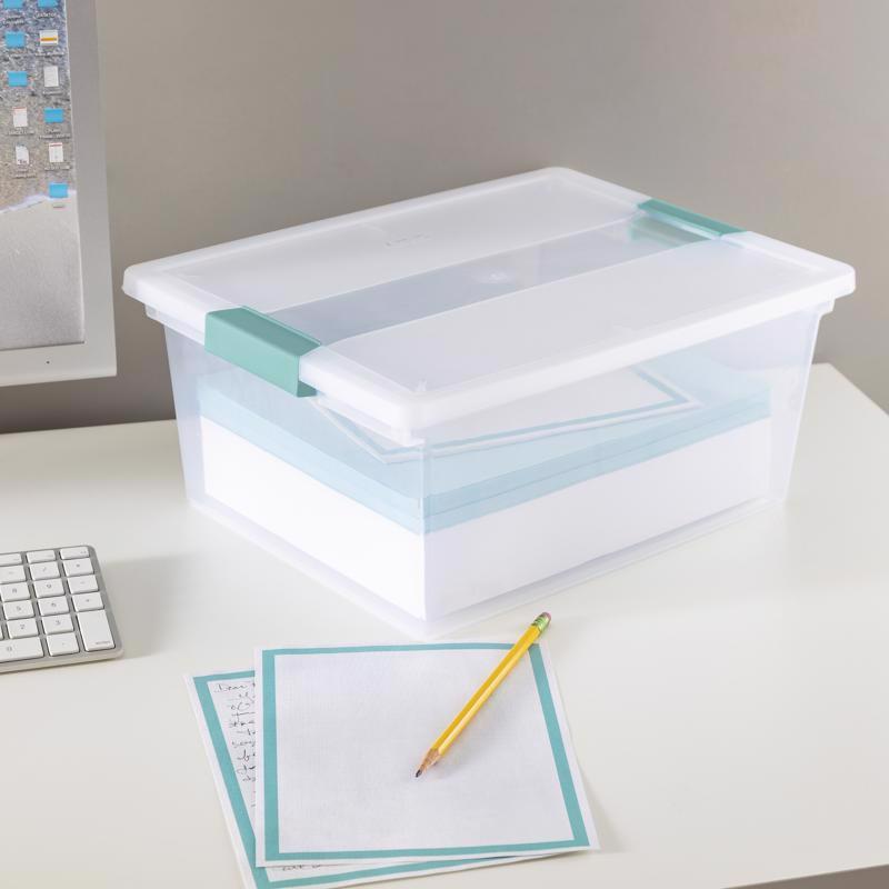 Sterilite 2.4 cu ft Assorted Clip Storage Box 6.25 in. H X 11 in. W X 14 in. D Stackable
