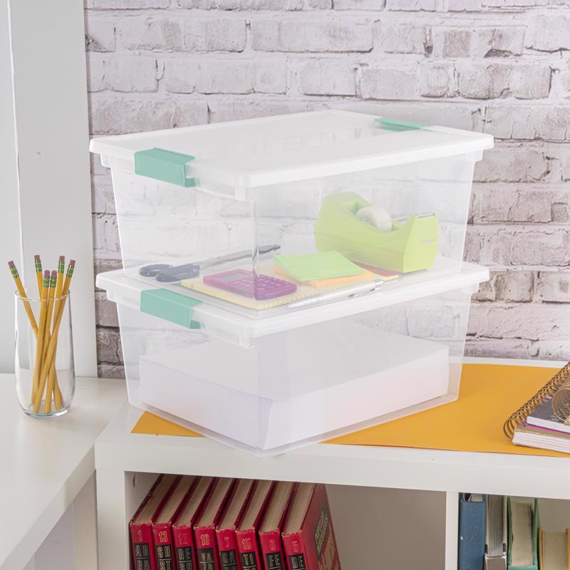 Sterilite 2.4 cu ft Assorted Clip Storage Box 6.25 in. H X 11 in. W X 14 in. D Stackable