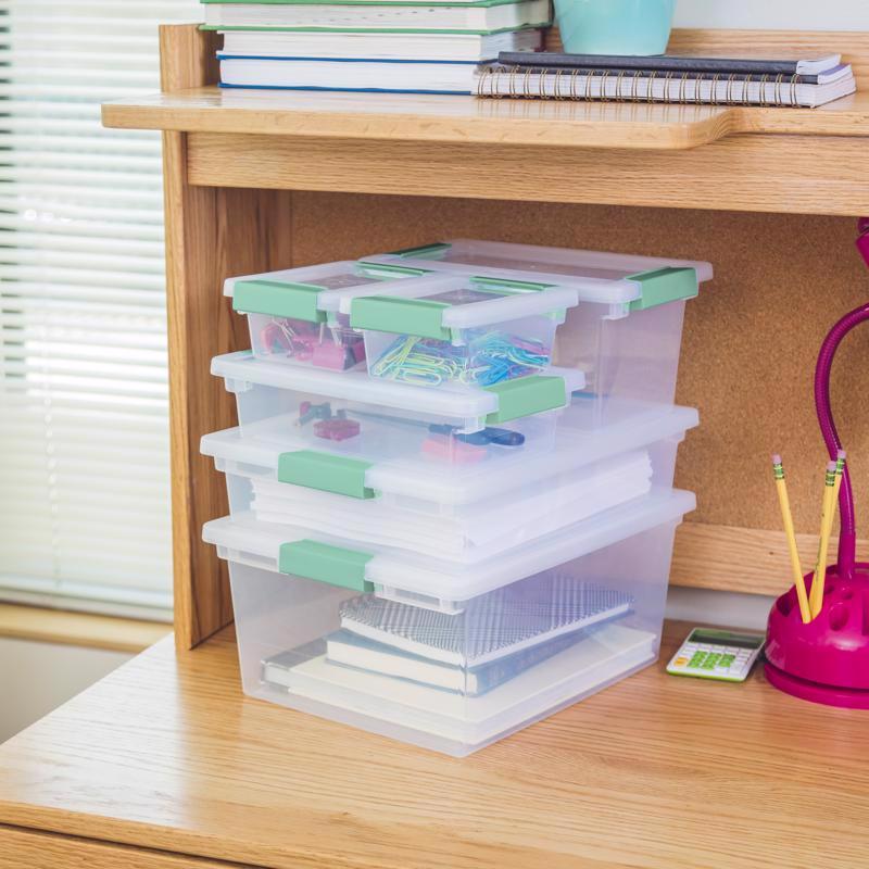Sterilite 2.4 cu ft Assorted Clip Storage Box 6.25 in. H X 11 in. W X 14 in. D Stackable