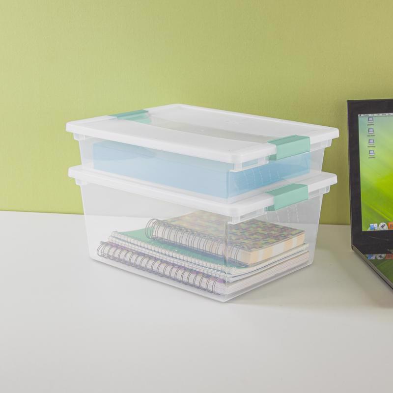 Sterilite 2.4 cu ft Assorted Clip Storage Box 6.25 in. H X 11 in. W X 14 in. D Stackable