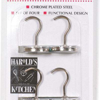 Harold Import Silver Steel Magnetic Hooks