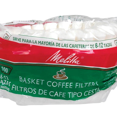 Melitta 8-12 cups White Basket Coffee Filter 100 pk