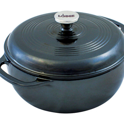 Lodge Cast Iron Dutch Oven 10.5 in. 6 qt Black