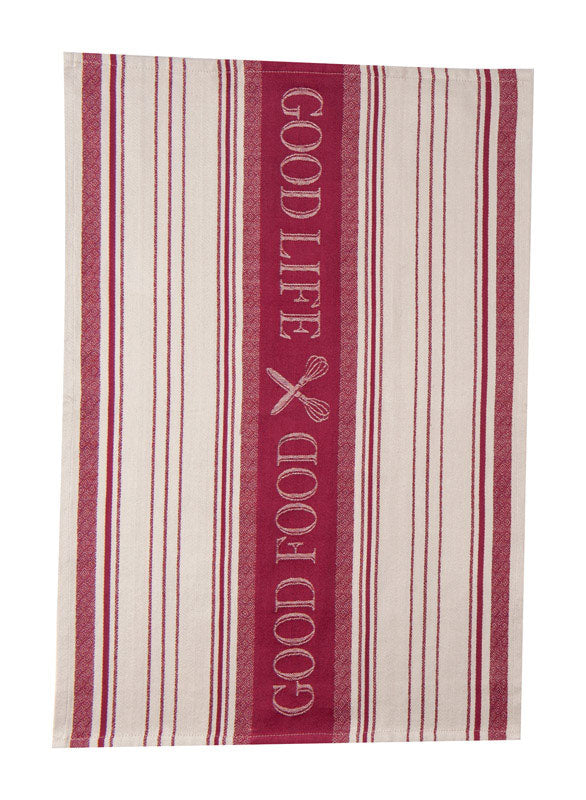 Kay Dee Cooks Kitchen Marsala Cotton Embroidered Tea Towel