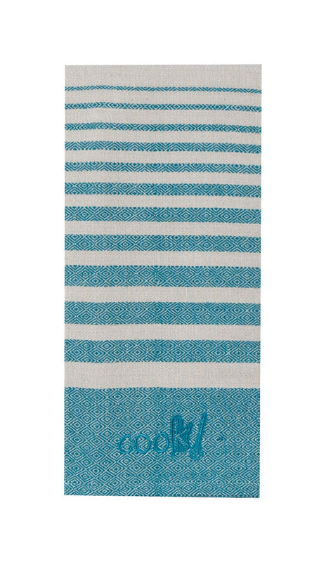 Kay Dee Cooks Kitchen Teal Cotton Cook Woven Tea Towel