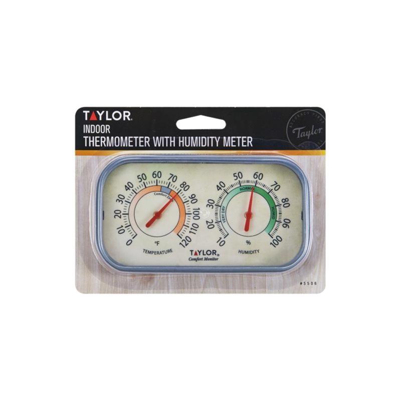 Taylor Comfort Monitor Humidity Meter/Thermometer Plastic 5.91 in.