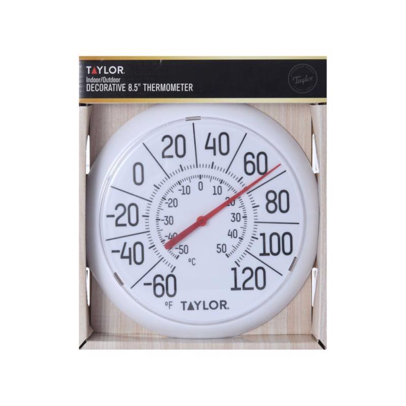 Taylor Dial Thermometer Plastic White 8.5 in.