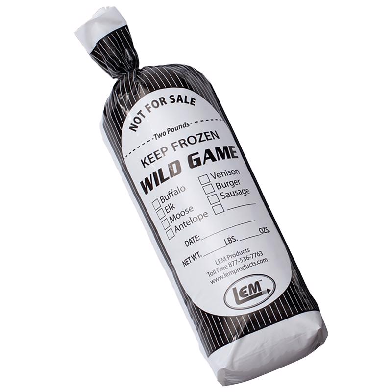 LEM 2 lb Black/White Wild Game Freezer Bags