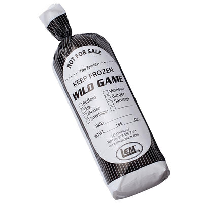 LEM 2 lb Black/White Wild Game Freezer Bags