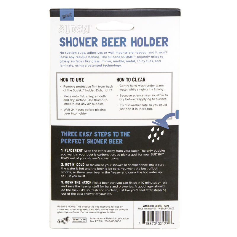 30 Watt SUDSKI Beer Can Holder Shower Caddy Silicone
