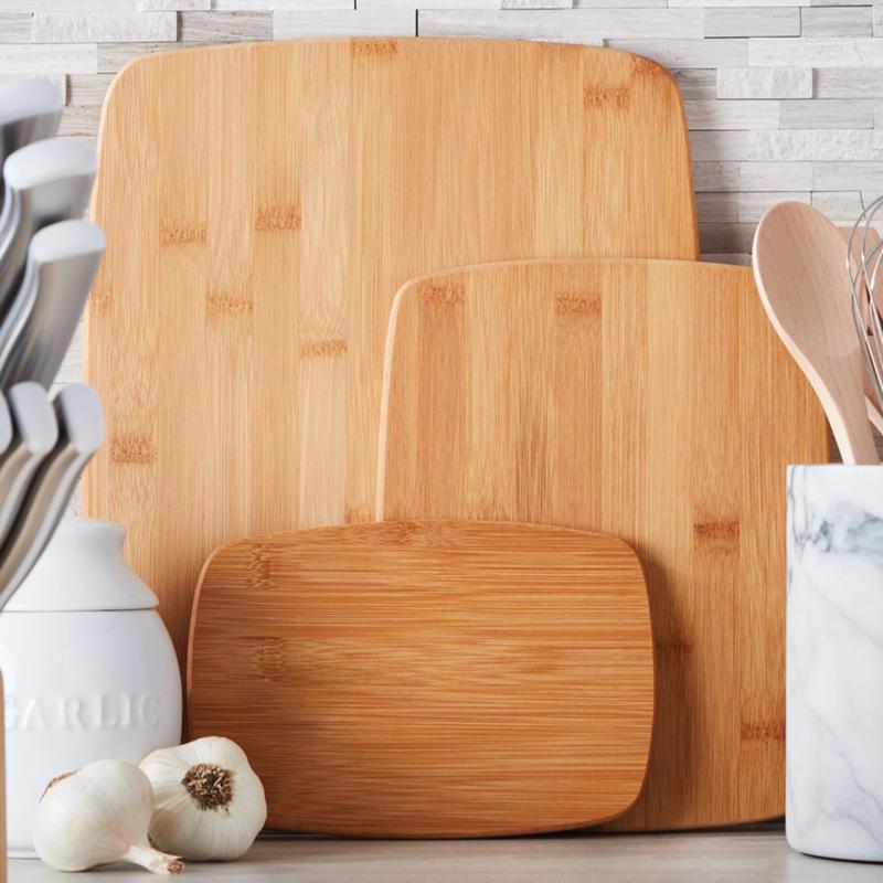 Farberware 14 in. L X 11 in. W X 0.25 in. Bamboo Cutting Board Set