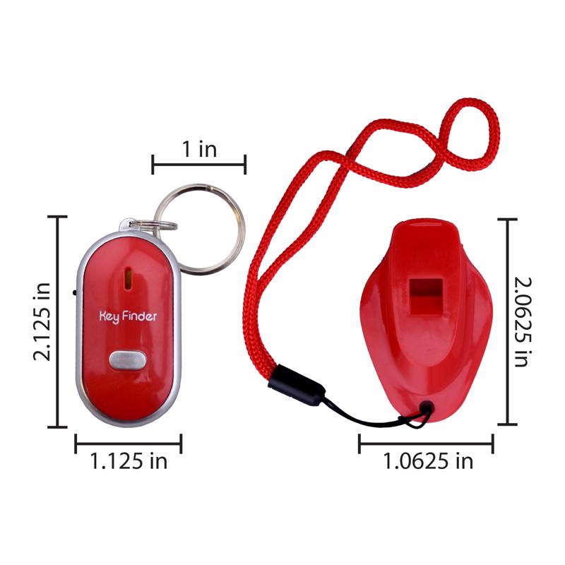 Blazing LEDz Plastic Assorted LED Whistle Key Finder