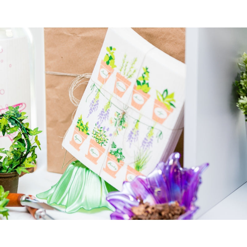 wet-it! Multicolored Cotton Fresh Herbs Dish Cloth