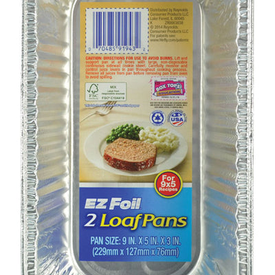 EZ Foil 5 in. W X 9 in. L Loaf Pan Silver