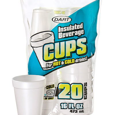 Dart Foam Insulated Beverage Cups 20 pk