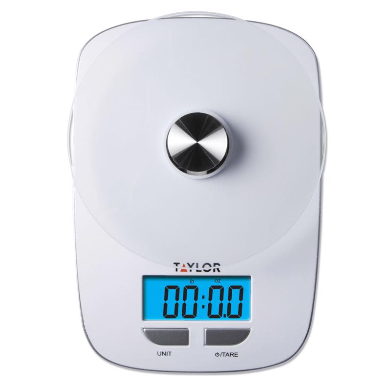 Taylor Silver/White Digital Kitchen Scale 11 lb