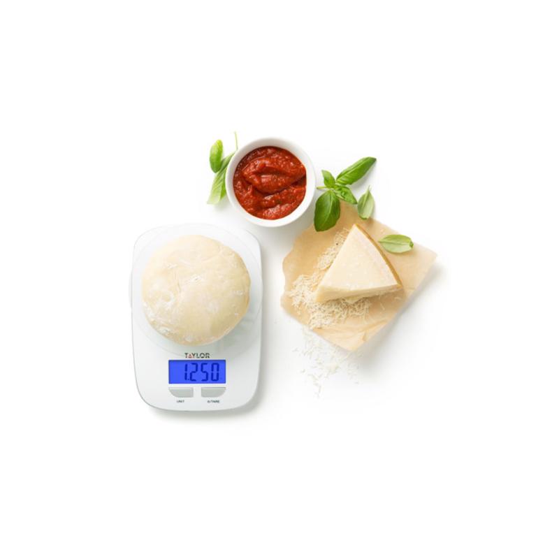 Taylor Silver/White Digital Kitchen Scale 11 lb