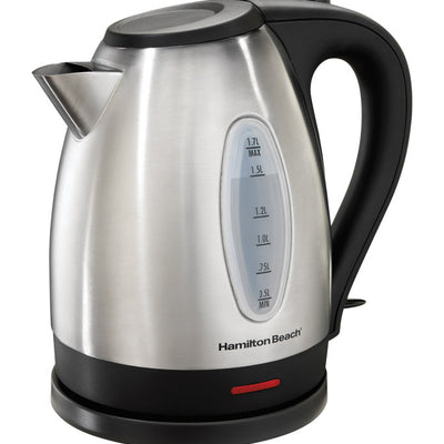 Hamilton Beach 1.7 L Black/Silver Electric Kettle