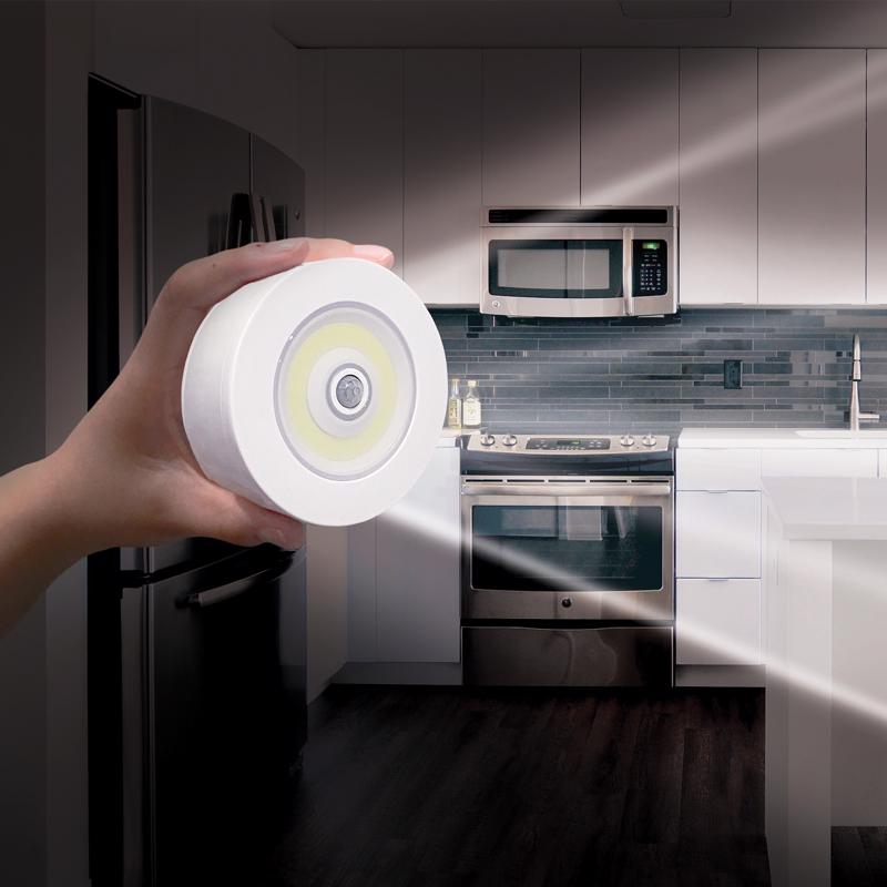 Over Lite As Seen On TV White Battery Powered LED Puck Light