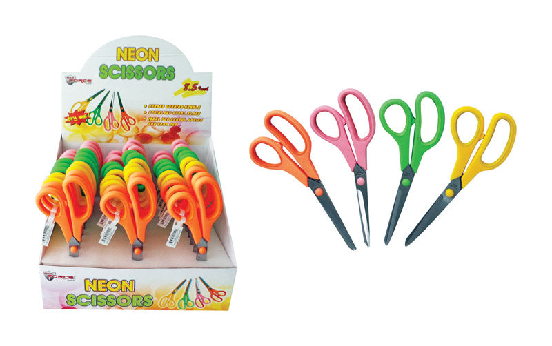 Diamond Visions Neon Colored Cushion Grip Scissors Stainless Steel