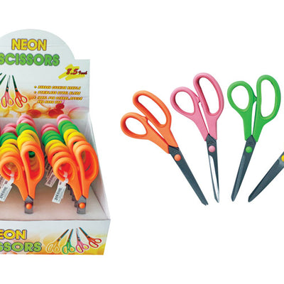 Diamond Visions Neon Colored Cushion Grip Scissors Stainless Steel