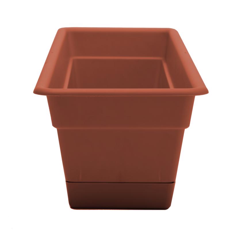 Bloem Dura Cotta 5.75 in. H X 18 in. W X 7.5 in. D Plastic Window Box Terracotta