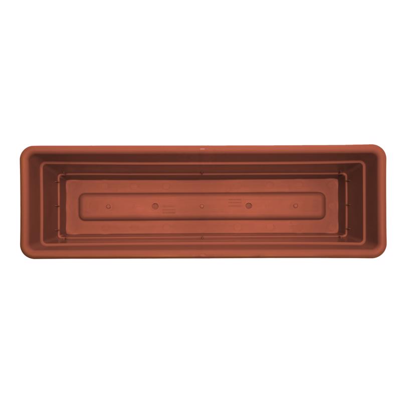 Bloem Dura Cotta 5.75 in. H X 18 in. W X 7.5 in. D Plastic Window Box Terracotta