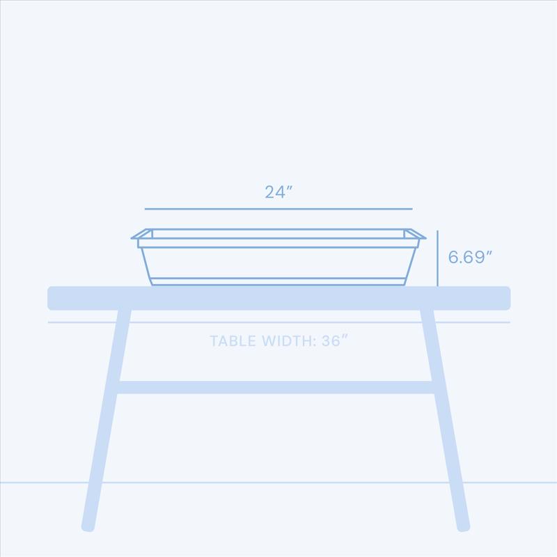 Bloem Dura Cotta 5.75 in. H X 24 in. W X 7.5 in. D Plastic Window Box Terracotta