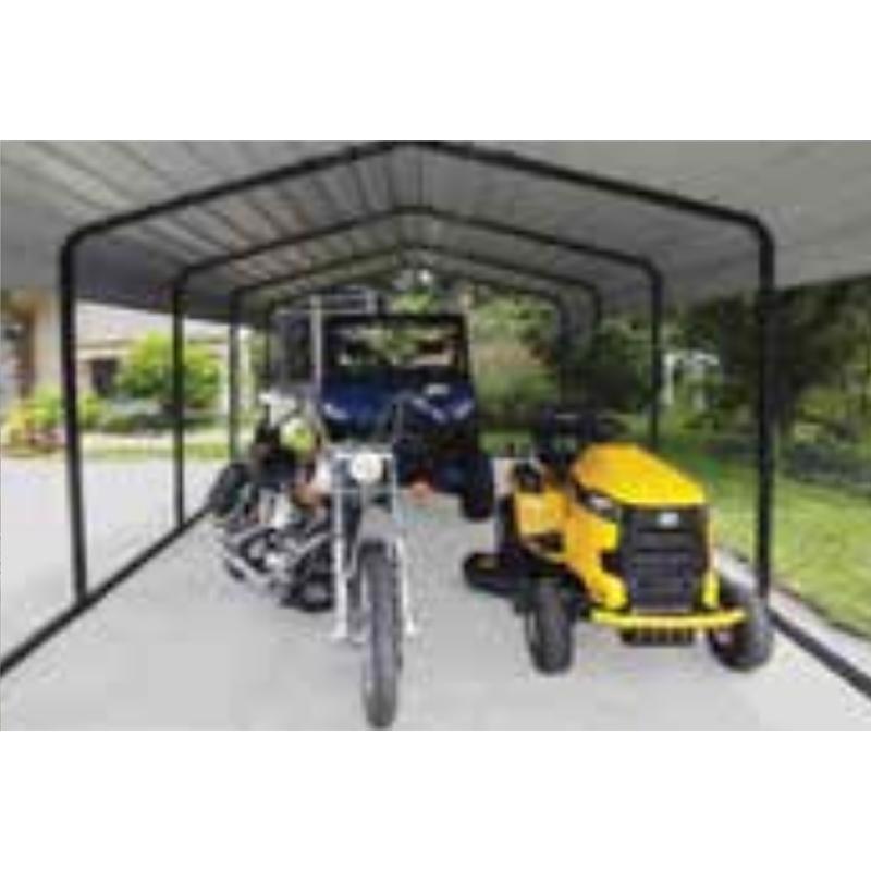 Arrow 12 ft. x 20 ft. Metal Horizontal Peak Carport without Floor Kit