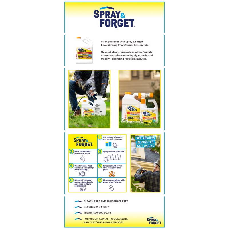 Spray & Forget Roof Cleaner 1 gal Liquid