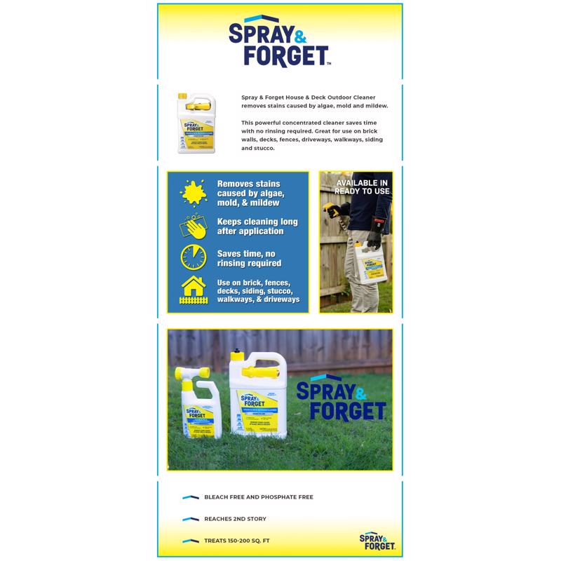Spray & Forget House and Deck Cleaner 1 gal Liquid