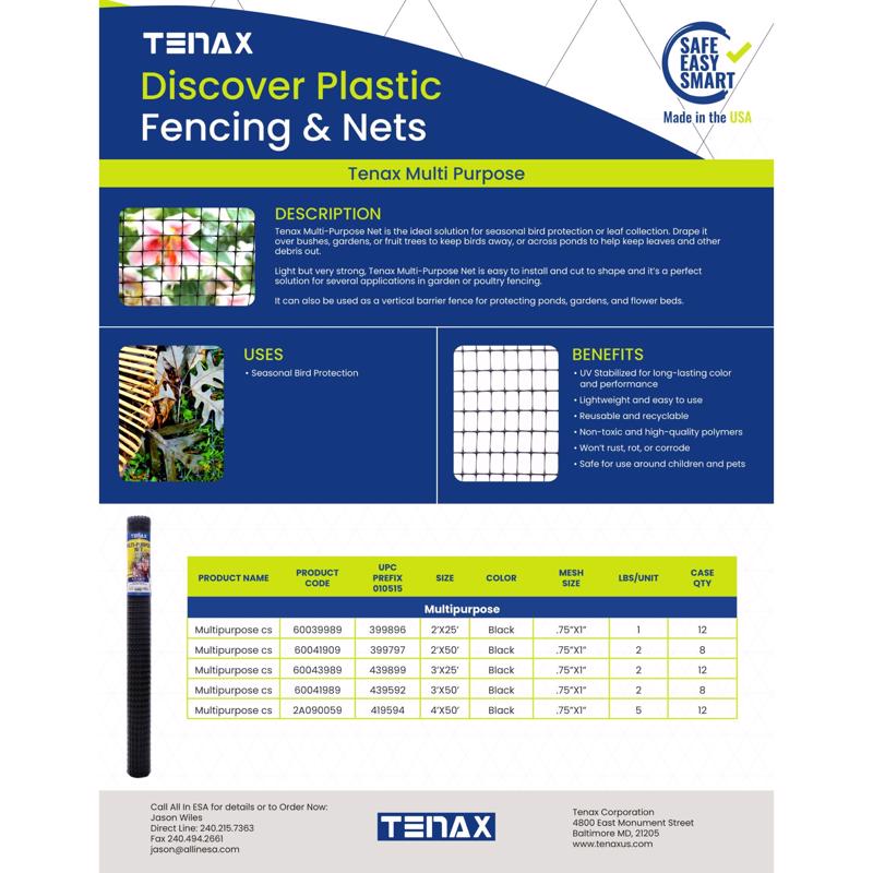 Garden Craft 48 in. H X 50 ft. L Plastic Fencing 1 in. X 1 in. in.