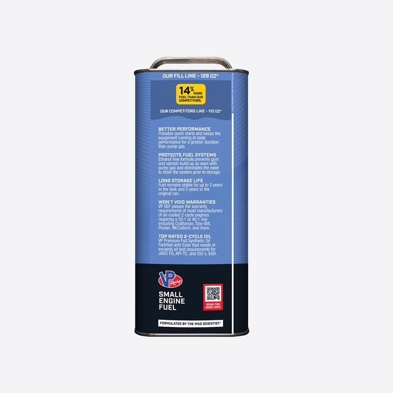 VP Racing Fuels Small Engine Ethanol-Free 2-Cycle 40:1/50:1 Small Engine Fuel 1 gal