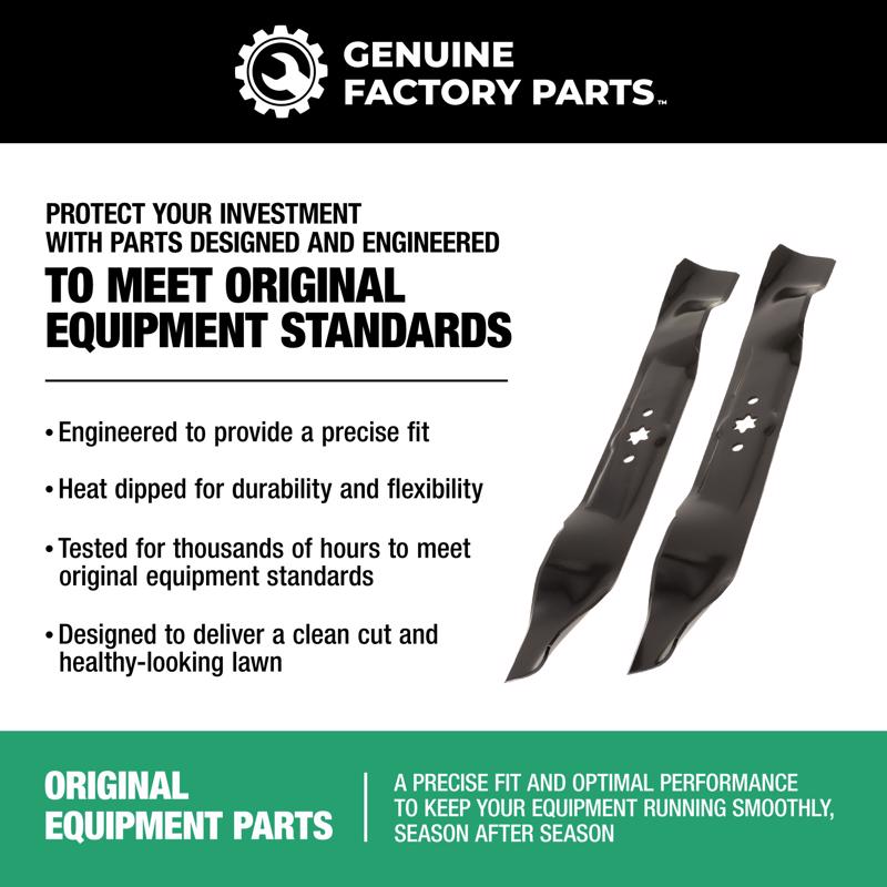 Genuine Factory Parts 42 in. 3-in-1 Mower Blade Set For Lawn Tractors 2 pk