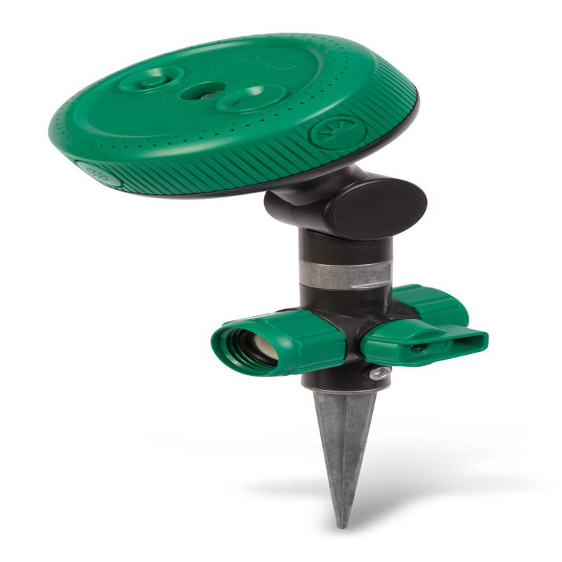 Gilmour Metal Spike Base 4-Pattern Spot Sprinkler 1250 sq ft