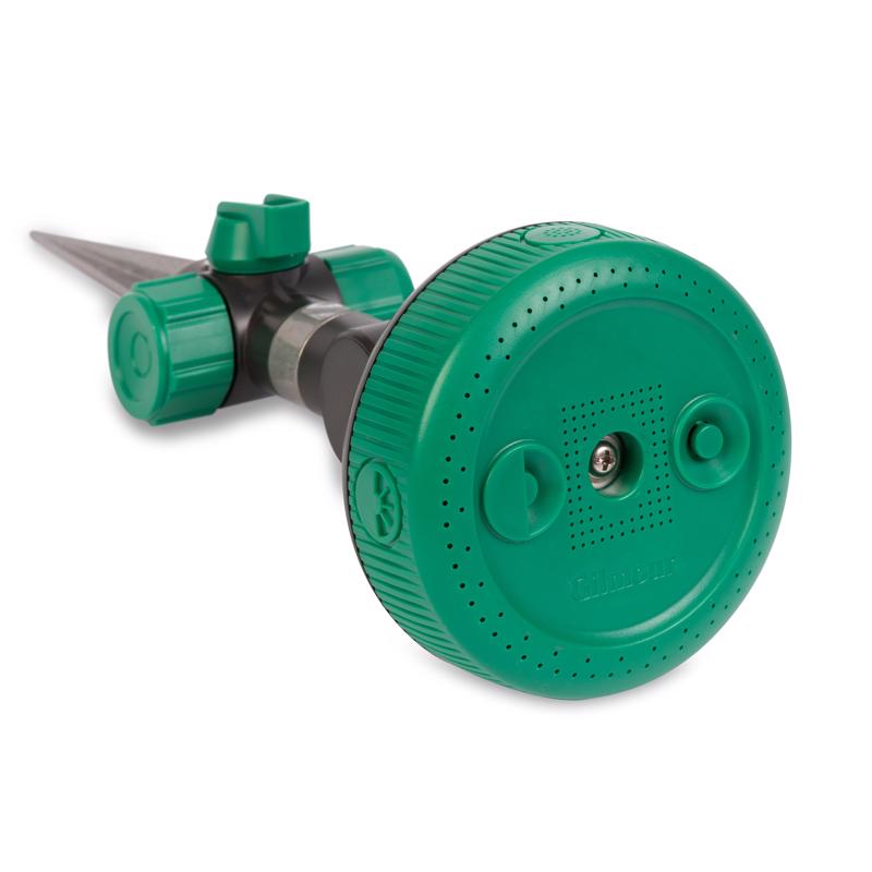 Gilmour Metal Spike Base 4-Pattern Spot Sprinkler 1250 sq ft