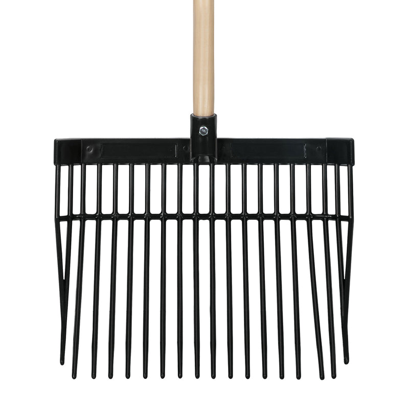 John Deere 18 Tine Poly Bedding Fork 54 in. Wood Handle