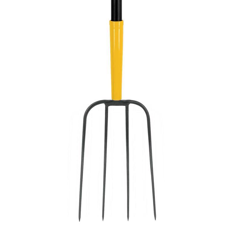 John Deere 4 Tine Steel Manure Fork 48 in. Fiberglass Handle