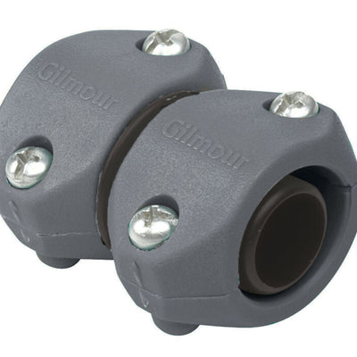 Gilmour Light Duty 5/8 in. x 3/4 in. Plastic Threaded Male/Female Hose Mender Clamp