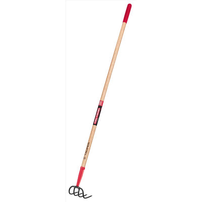 Truper 4 Tine Steel Cultivator 54 in. Wood Handle
