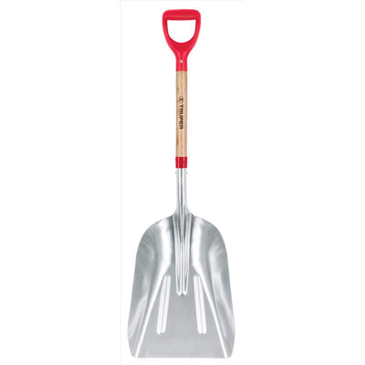 Truper Tru-Tough 45 in. Aluminum Scoop Transfer Shovel Wood Handle