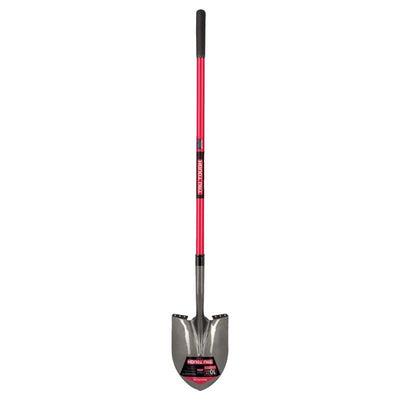 Truper Tru-Tough 56.75 in. Steel Round Digging Shovel Fiberglass Handle