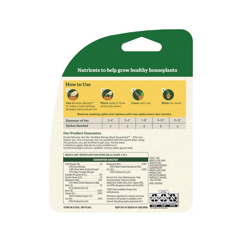 Miracle-Gro Spikes Plant Food 1.1 oz