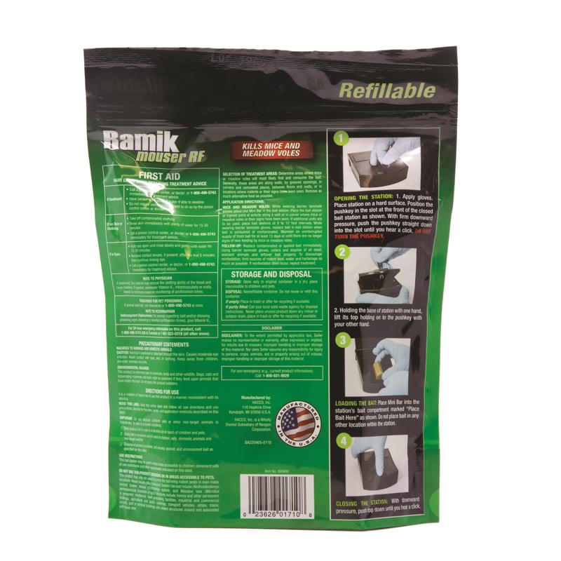 Ramik Mouser Refillable Toxic Fish-Flavored Bait Station and Bait Blocks For Mice 8 oz