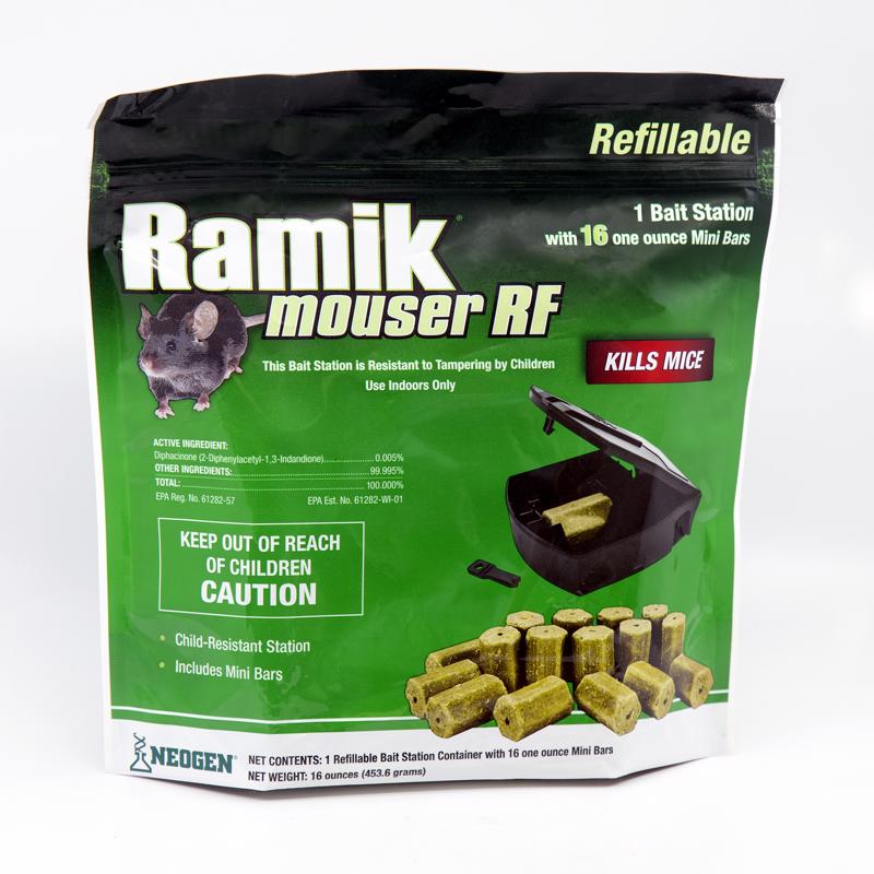 Ramik Mouser Refillable Toxic Fish-Flavored Bait Station and Bait Blocks For Mice 16 oz