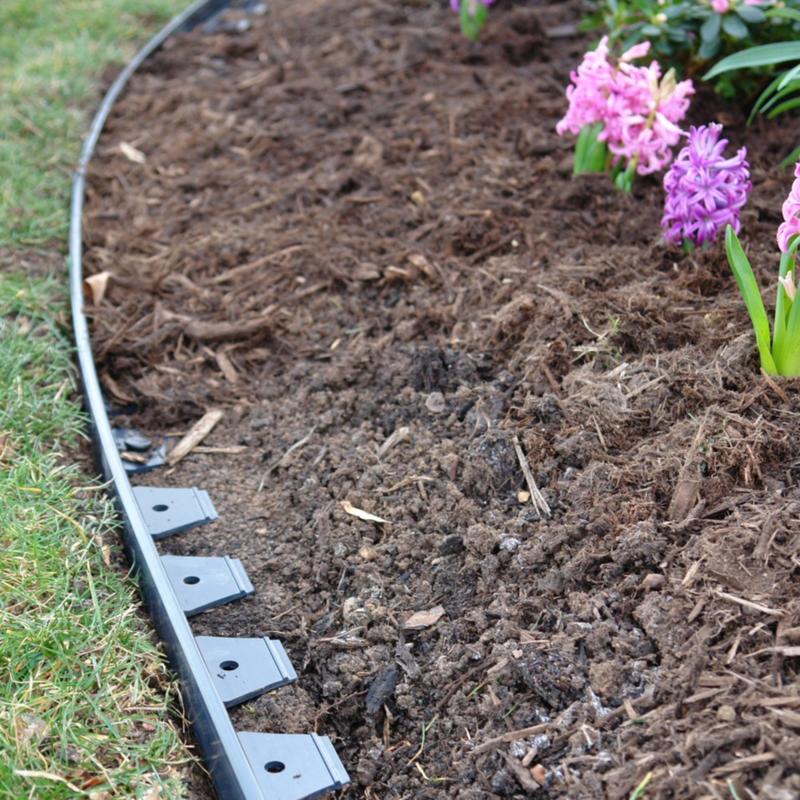 EasyFlex 20 ft. L X 1.5 in. H Plastic Black Landscape Edging Kit