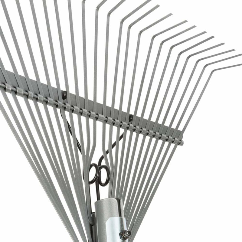 Fiskars Pro 66.25 in. 25 Tine Steel Leaf Rake Aluminum Handle