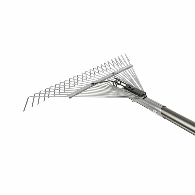 Fiskars Pro 66.25 in. 25 Tine Steel Leaf Rake Aluminum Handle